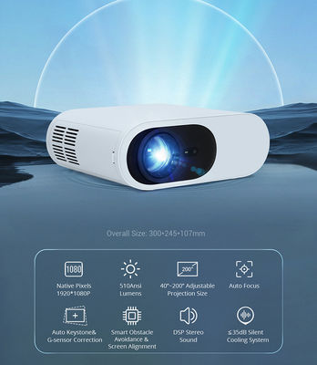 Guter Preis Portable Commercial Movie DLP Kinoprojektor 510ansi DMD Chip Online